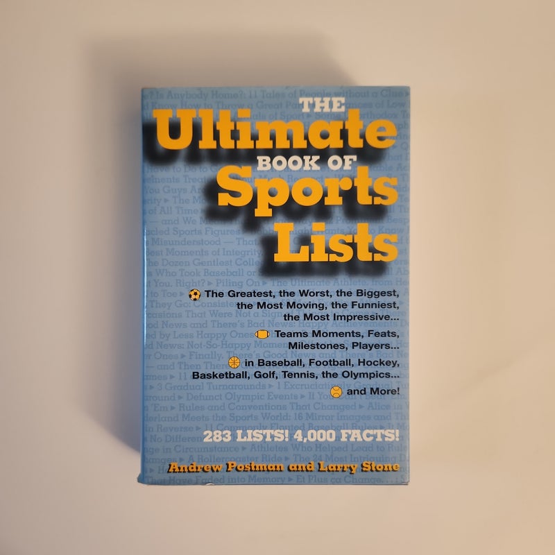 Ultimate Book of Sports Lists