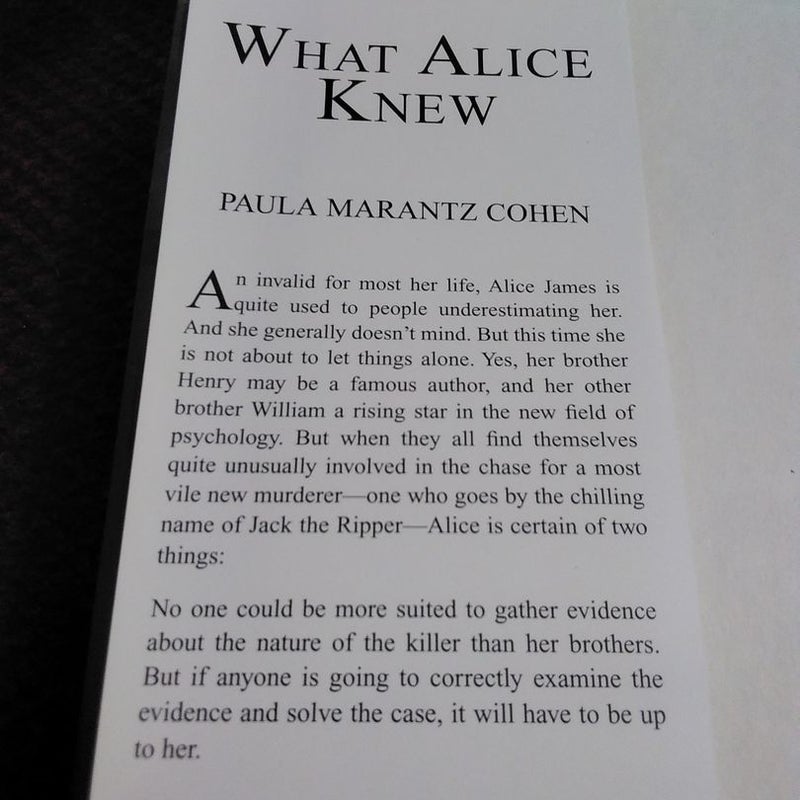 What Alice Knew
