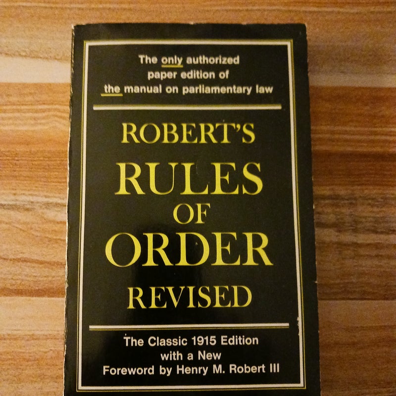 Robert Rule of Order
