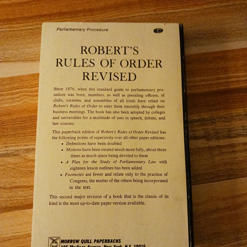 Robert Rule of Order