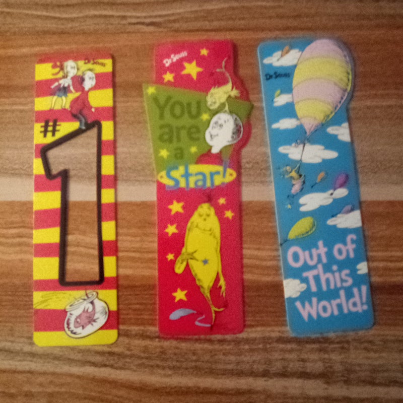 Dr.Seuss Bookmarks a Lot of 3