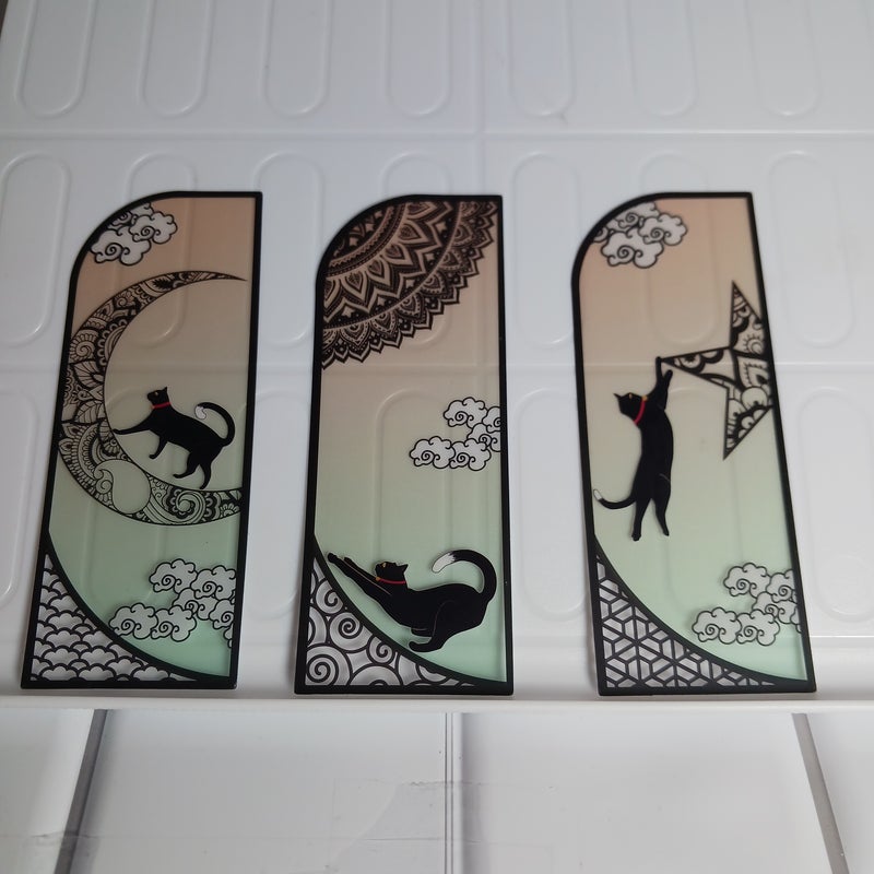 Helia's Daily Cat Bookmarker Lot of 3