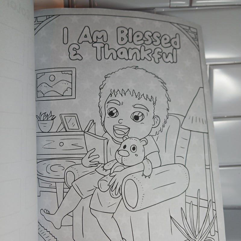 An African American Coloring Book for Boys: with Positive Affirmations