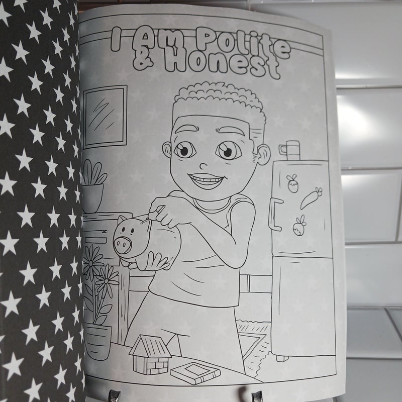 An African American Coloring Book for Boys: with Positive Affirmations