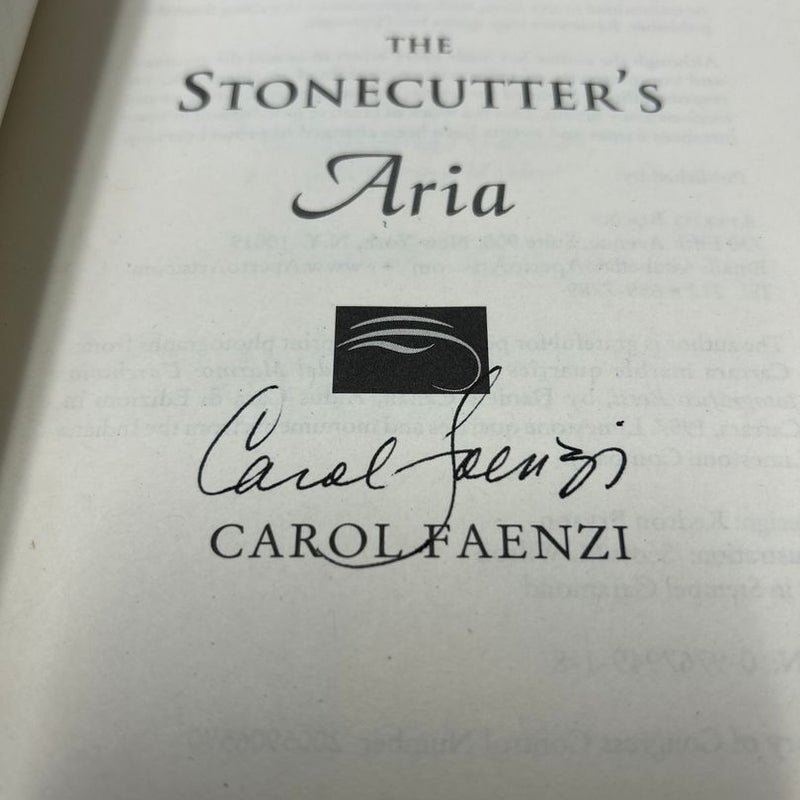 The Stonecutter's Aria (signed by author)