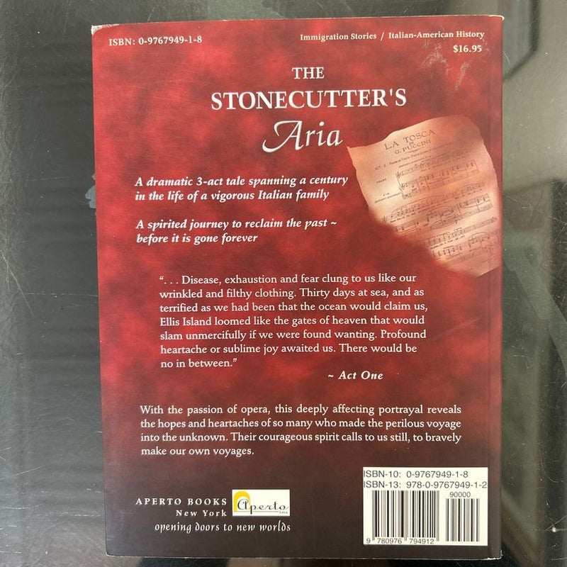 The Stonecutter's Aria (signed by author)