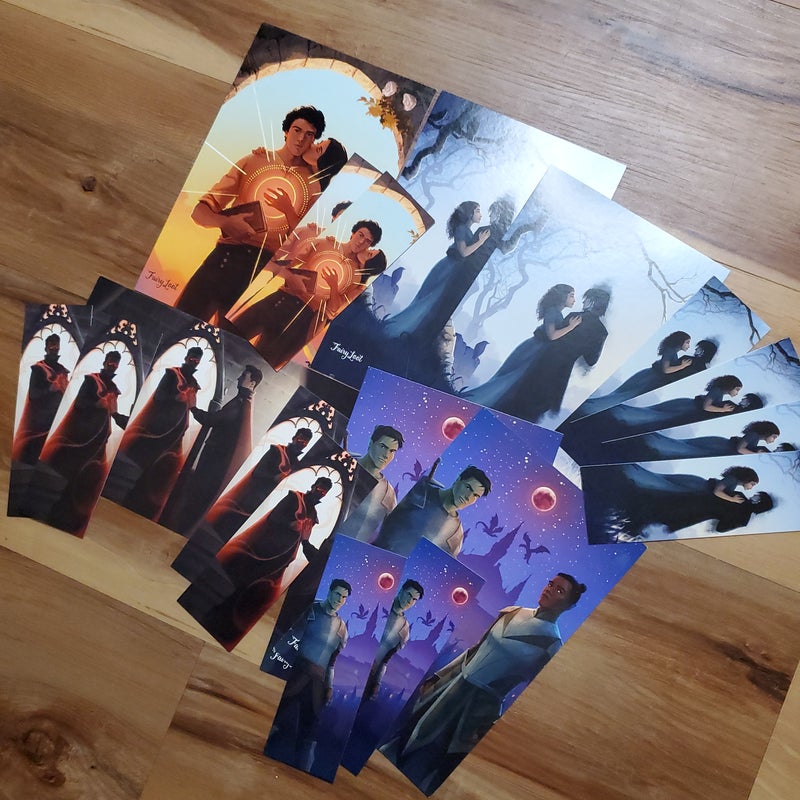 Fairyloot bookmarks and spoiler cards 