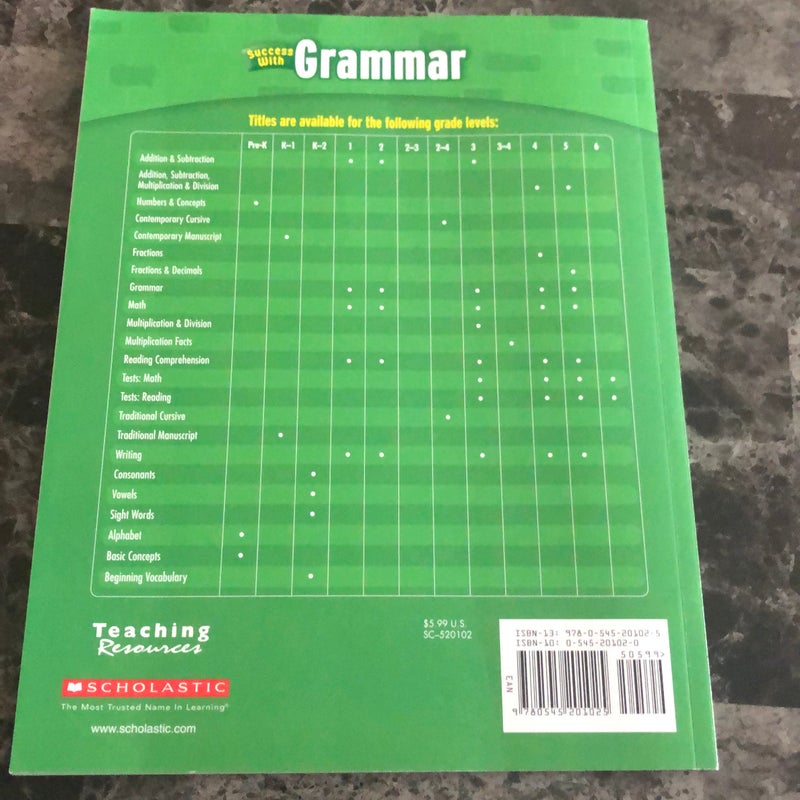 Scholastic Success with Grammar