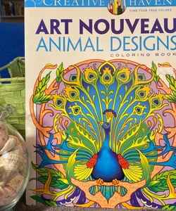 Creative Haven Art Nouveau Animal Designs Coloring Book