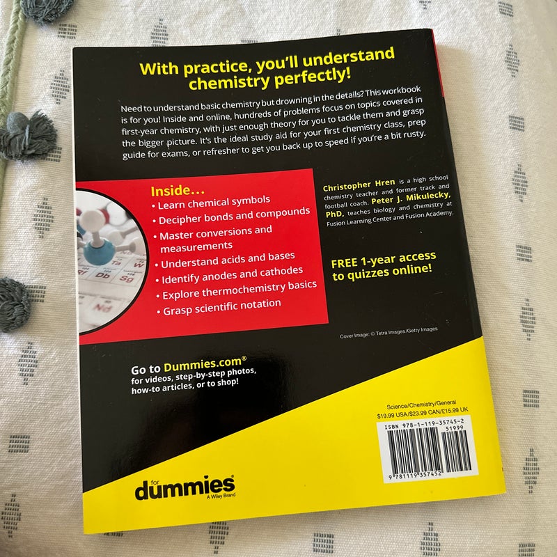 Chemistry for Dummies I, II, & workbook