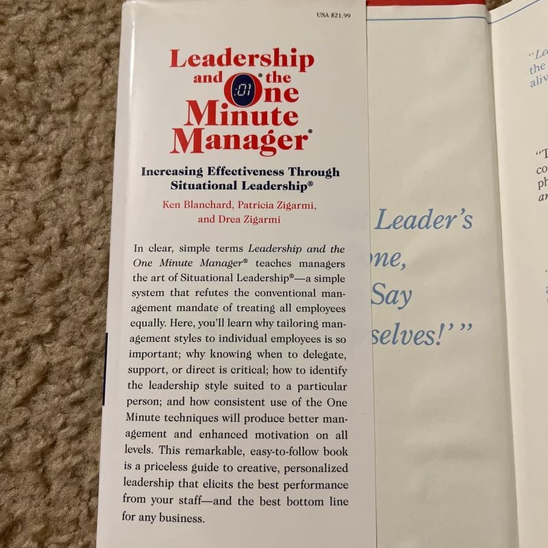 Leadership and the One Minute Manager by Ken Blanchard, Drea Zigarmi ...