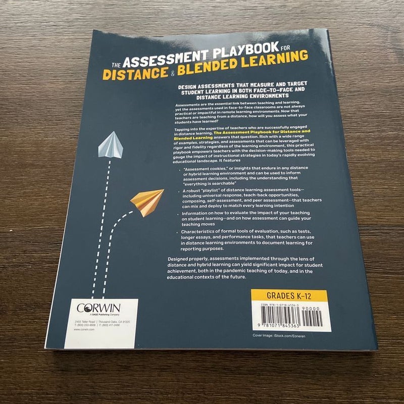 The Assessment Playbook for Distance and Blended Learning