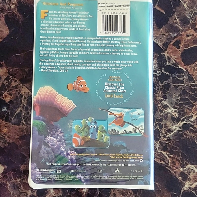 Finding Nemo VHS Tape