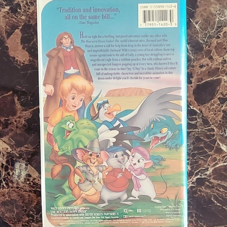The Rescuers Down Under VHS