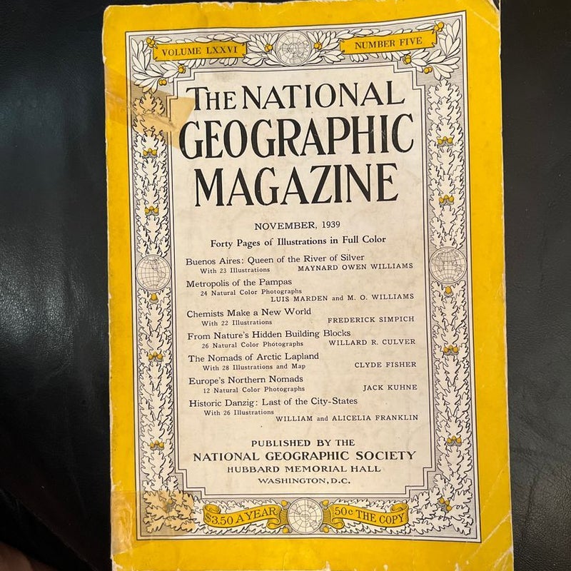 National Geographic Magazine, 1939 Nov