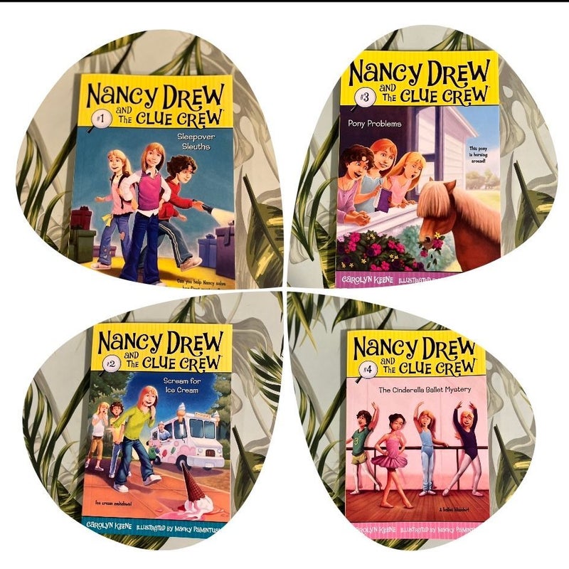 Nancy Drew and the Clue Crew Sleepover Sleuths • Scream for Ice Cream • Pony Problems • The Cinderella Ballet Mystery (Juvenile Bundle )