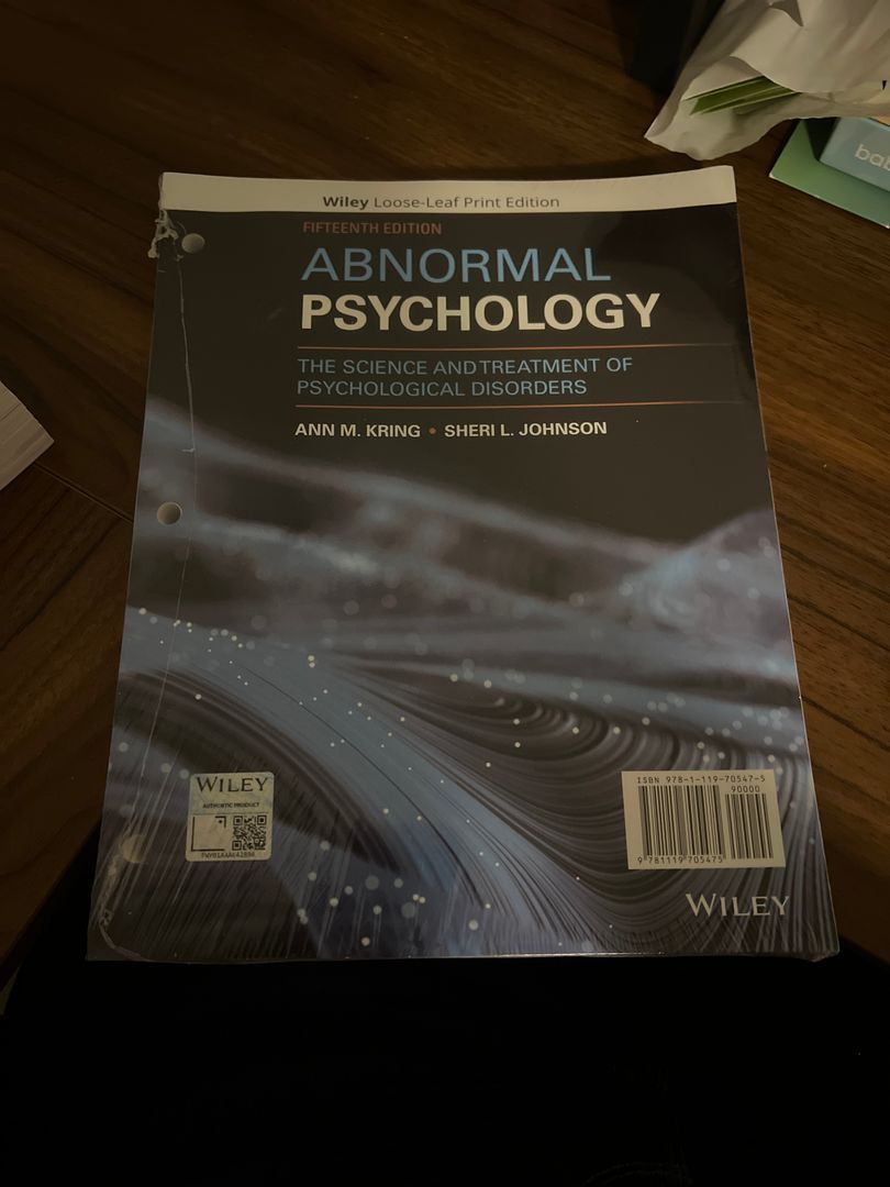 Abnormal Psychology