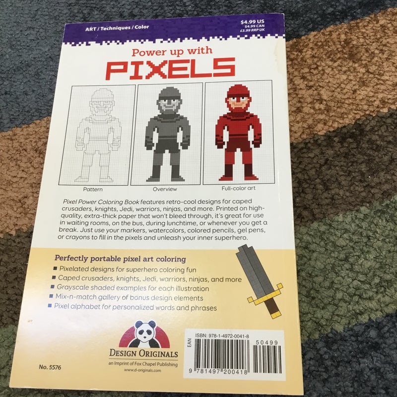 Pixel Power & Pixel Gamer coloring books