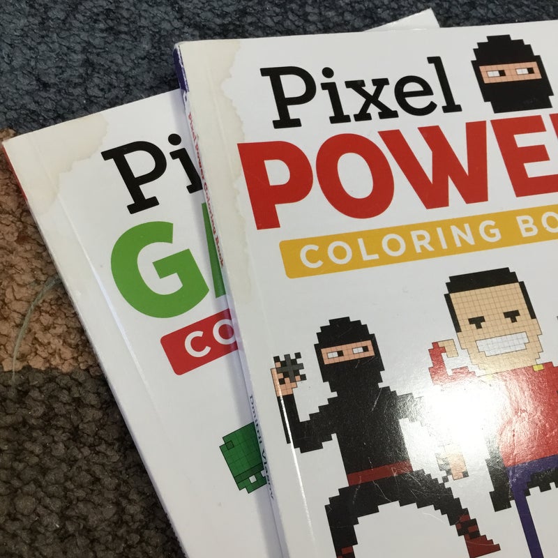 Pixel Power & Pixel Gamer coloring books