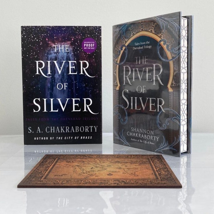 Fairyloot The River of Silver + ARC & City of Brass Wooden Map