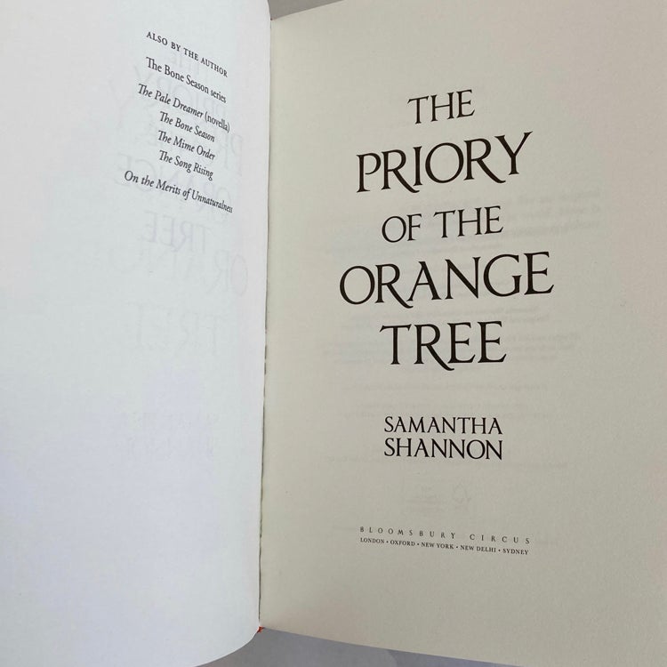 The Priory of the Orange Tree UK First Edition 1ST PRINTING!! 