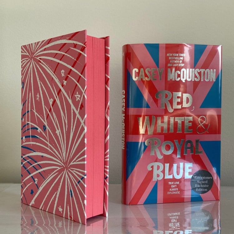 Waterstones SIGNED Exclusive Edition: Red, White & Royal Blue, Sprayed Edges