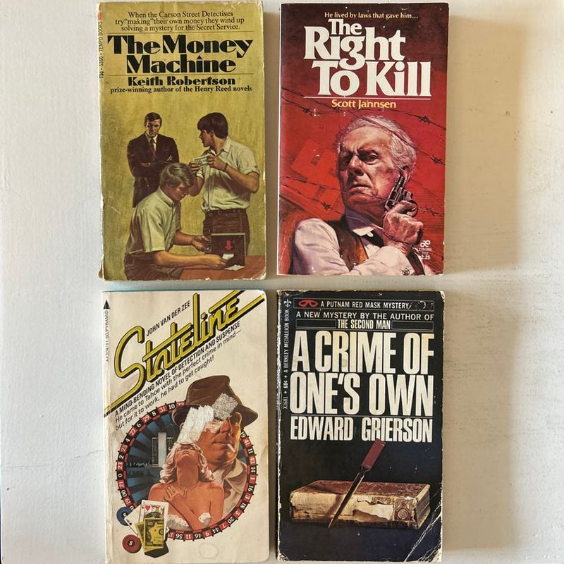Set of four old school crime/detective books