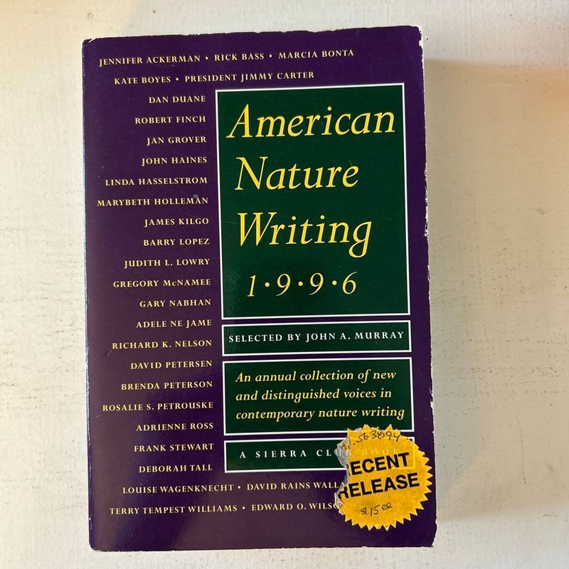 American Nature Writing 1996