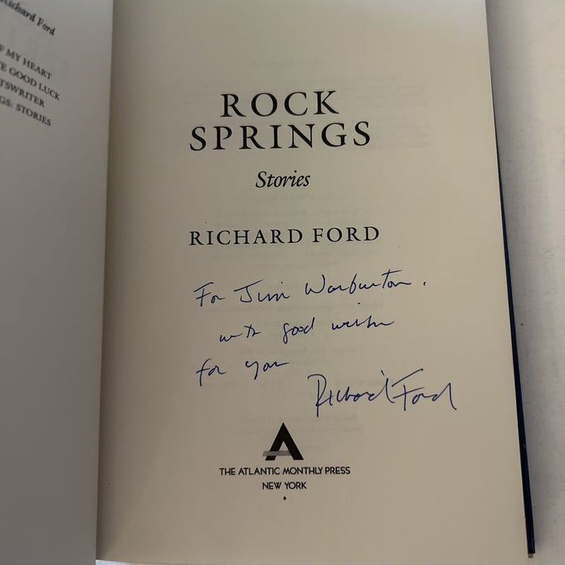 Rock Springs (First Edition Signed)