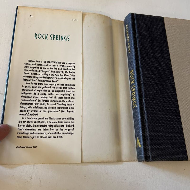 Rock Springs (First Edition Signed)