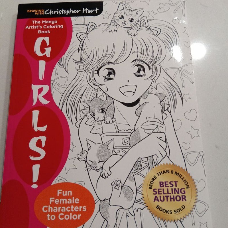 The Manga Artist's Coloring Book: Girls!