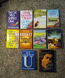 Collection of 10 hard cover fiction books