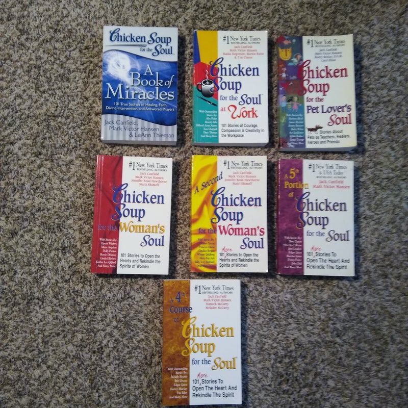 Seven Chicken Soup For The Soul books.