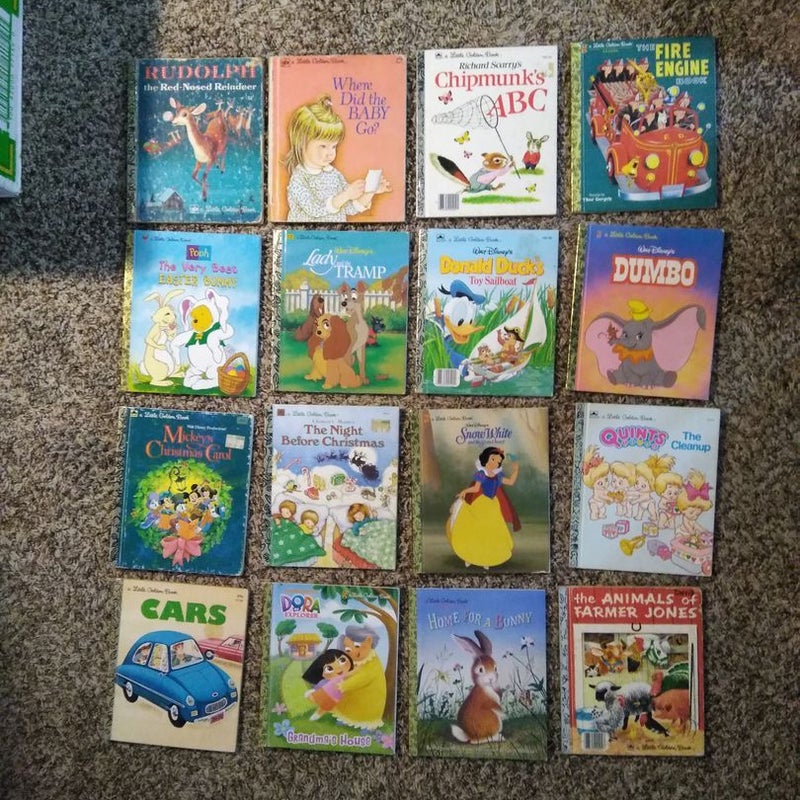 16 Little Golden books selling as one lot or bundle