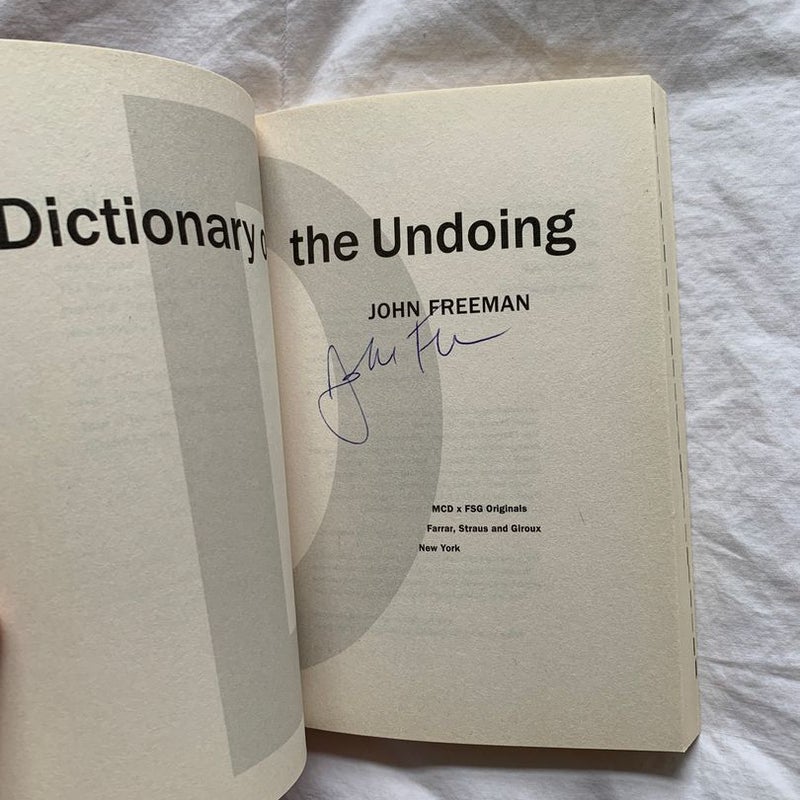 Dictionary of the Undoing (Signed)
