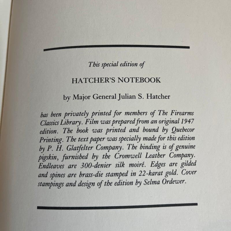 Hatcher’s Notebook 