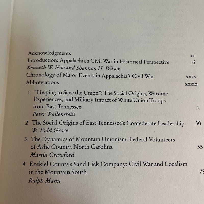 The Civil War in Appalachia