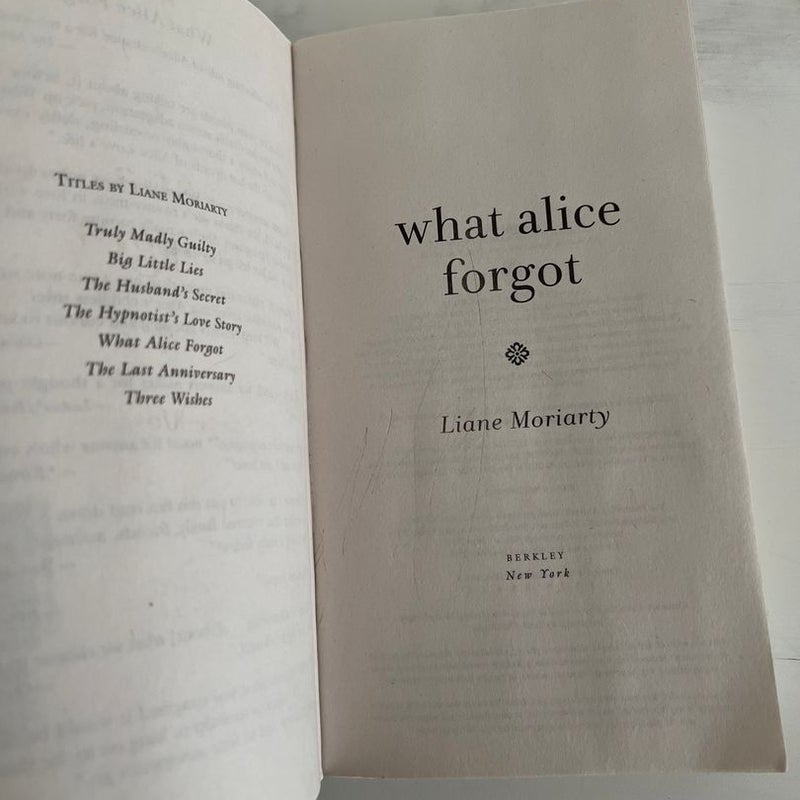 What Alice Forgot