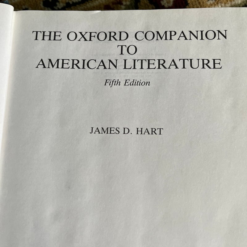 Oxford Companion to American Literature 