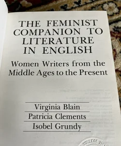 The Femenist Companion to Literature in English 
