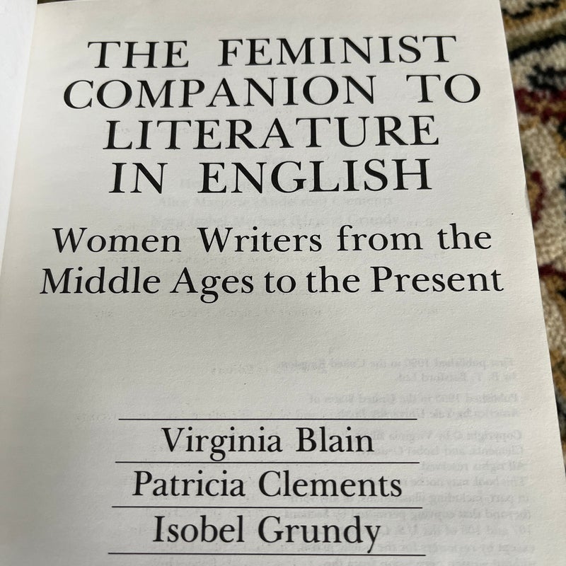 The Femenist Companion to Literature in English 