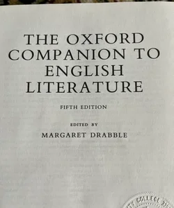 The Oxford Companion to English Literature 