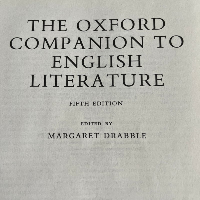 The Oxford Companion to English Literature 