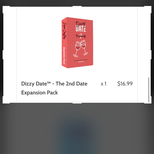 Dizzy Date CARD GAME w/ extension pack 