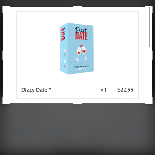 Dizzy Date - Adult Drinking Game for Couples. Perfect Valentine's
