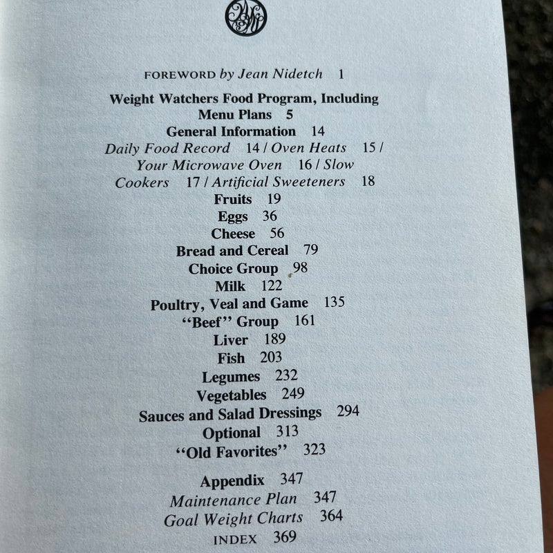 Weight Watchers Program Cookbook