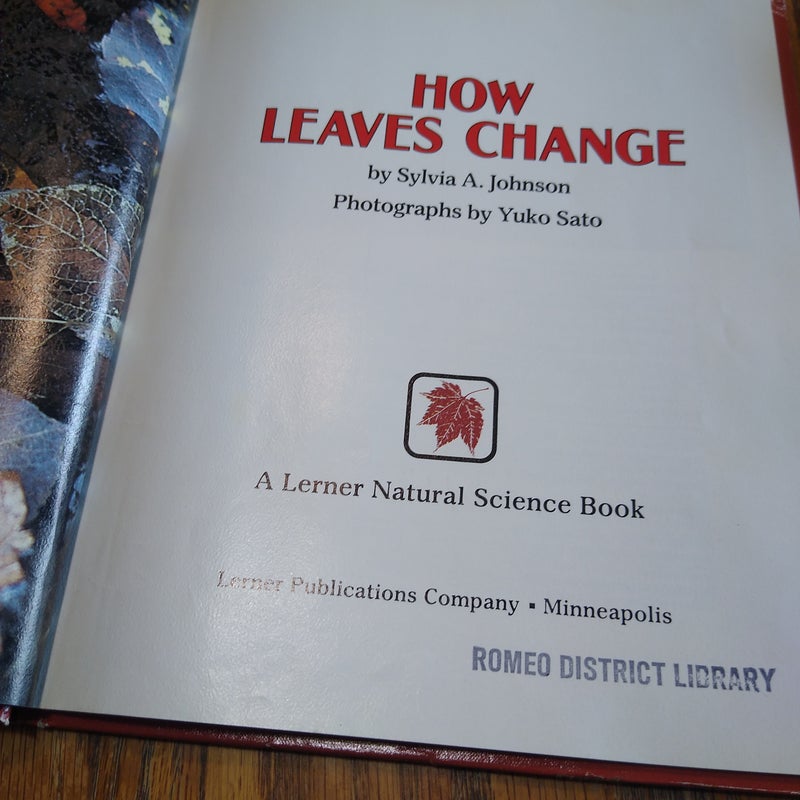 How Leaves Change