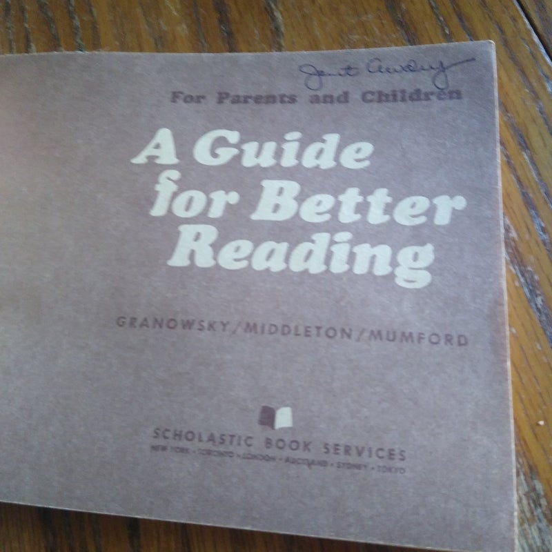 ⭐ A Guide for Better Reading (vintage)