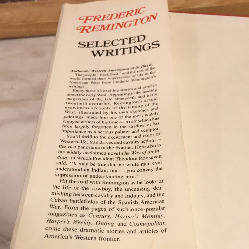 Frederic Remington Selected Writings