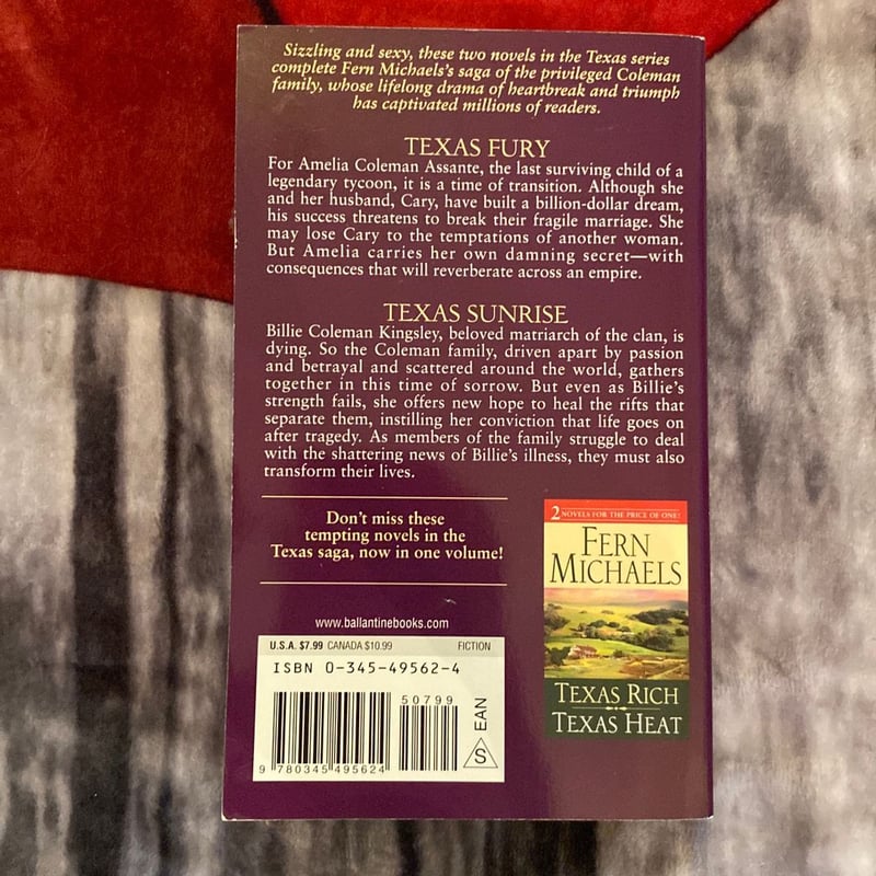 Texas Fury and Texas Sunrise by Fern Michaels, Paperback Pangobooks